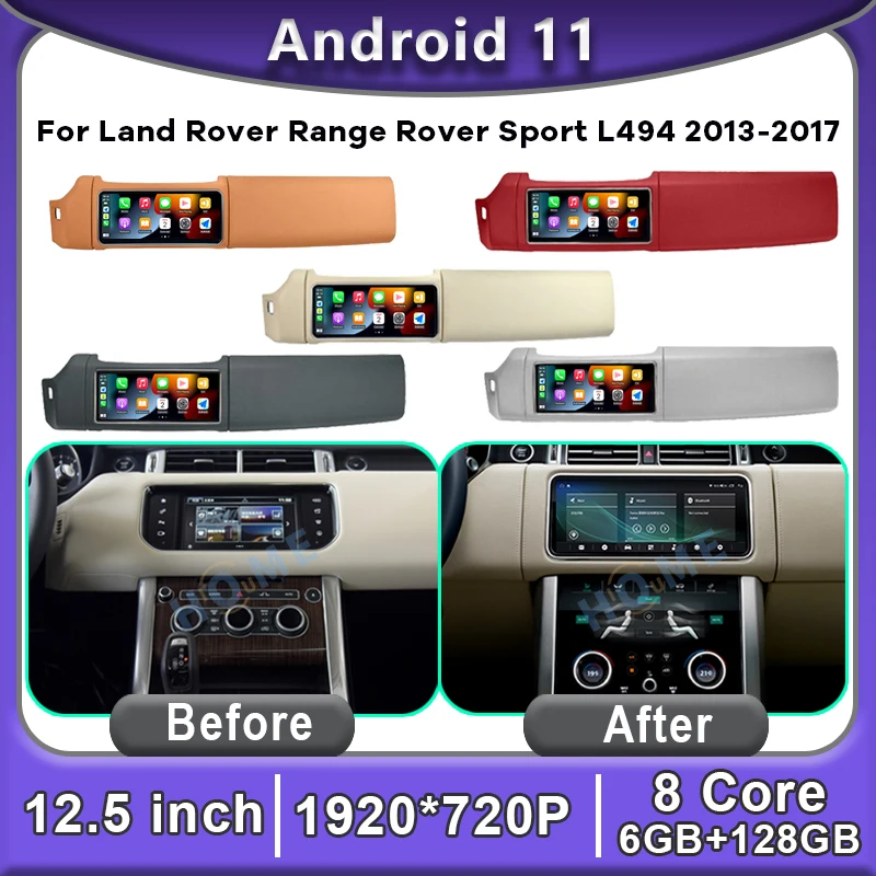 

Android 11 6+128G Car dvd radio multimedia Player GPS Navigation Carplay Screen For Land Range Range Rover Sport L494 HSE V6 V8