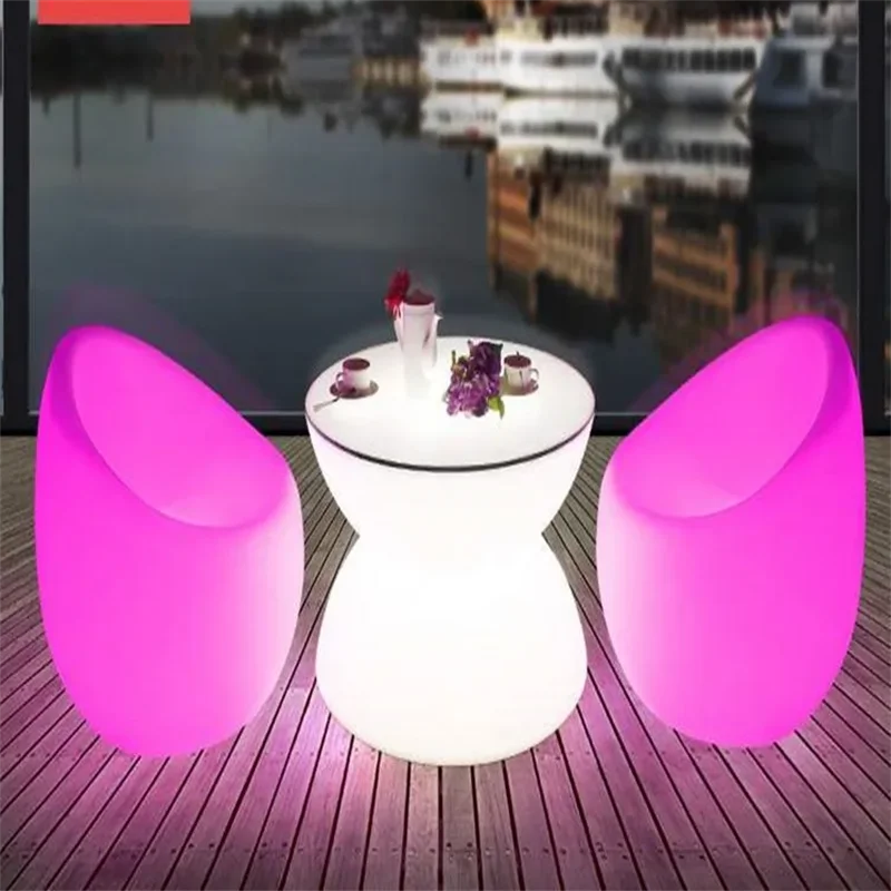 Bar Chair LED Luminous Stool Waterproof High Stool Apple Furniture Modern Simple Outdoor KTV Bar Chair