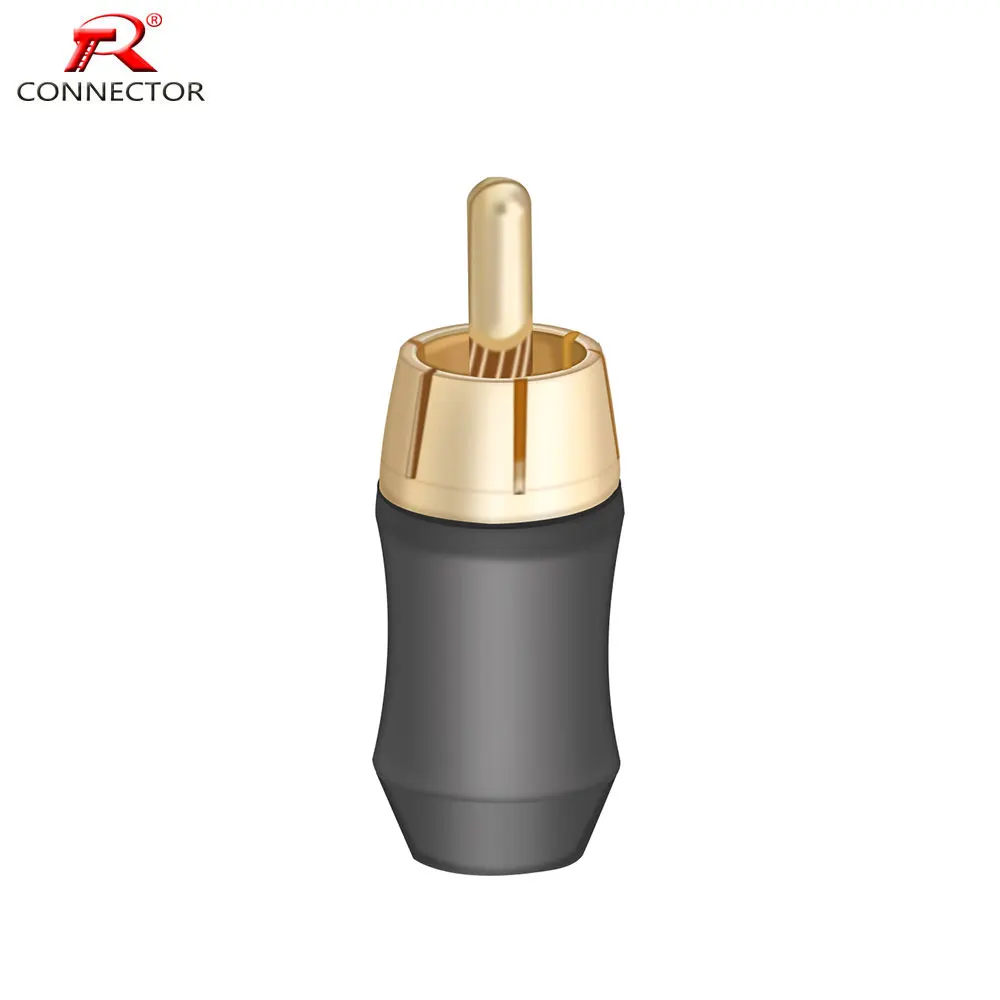 1PC-RCA-Connector-RCA-Male-Plug-HIFI-Terminals-High-Quality-Gold-Plated ...