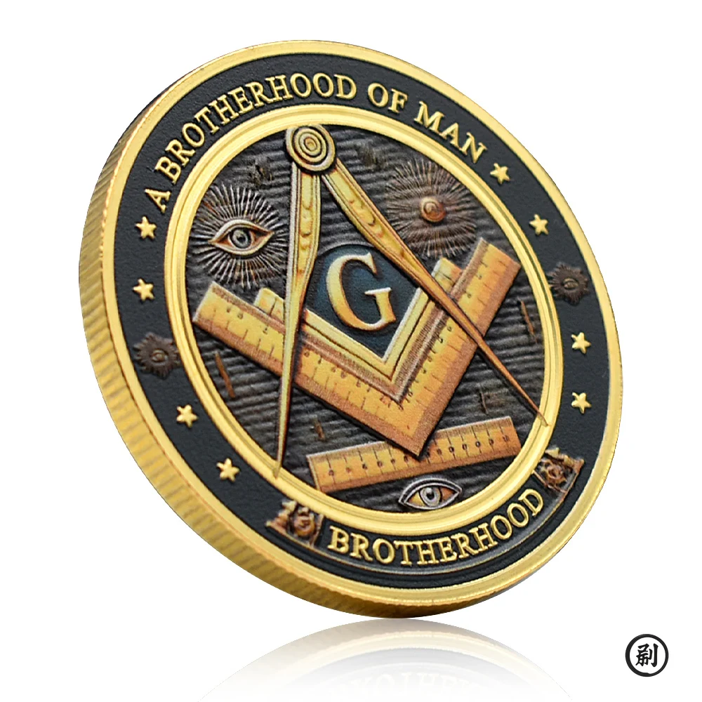 Masonic Freemasonry Silver Coin Collectibles Brotherhood The Eye of God Coin Commemorative Medal Making Good Men Better