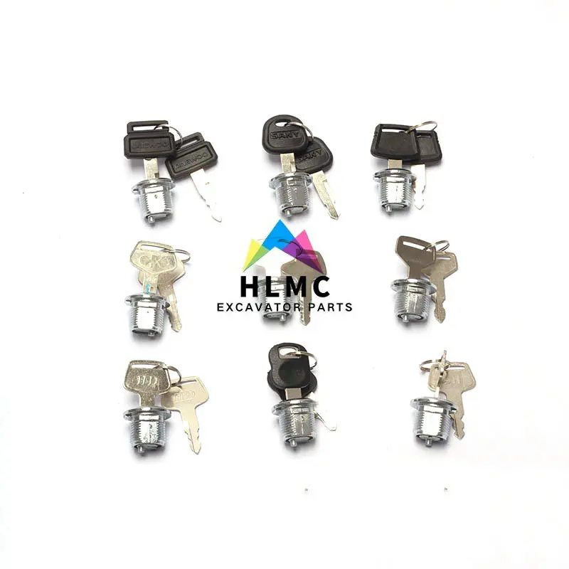 

Excavator accessories suitable for Hitachi Sumitomo Kobelco Hyundai Daewoo Komatsu Kato side door lock core lock core point type