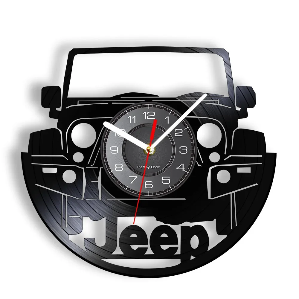 American Automobile Sport Utility Vehiclere-Scopo Record Clock Garage Artwork Auto Moto Car Ispirato Vinyl Record Orologi