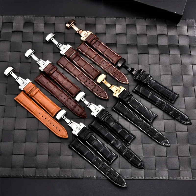 Premium Genuine Leather Watch Band Strap - Multiple Sizes Available