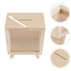 Wooden Piggy Bank Unopenable Savings Jar Kids Money Holder Storage Tip Box Donation Container Family Decor Item 2