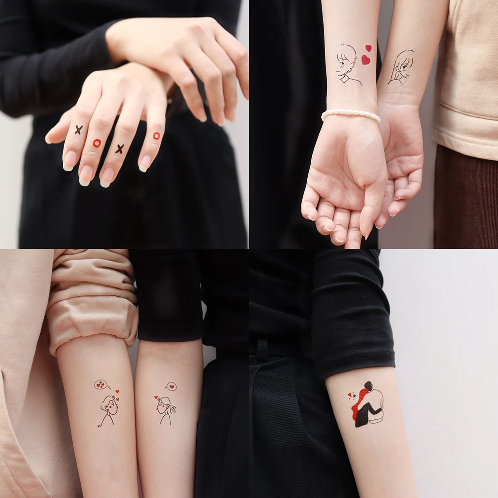 Valentijnsdag Tattoo Sticker Waterdichte Tijdelijke Tatoeages Voor Vrouwen  Wedding Anniversary Party Zoete Cutetatoo Meisjes - AliExpress, image size:1000x1000
