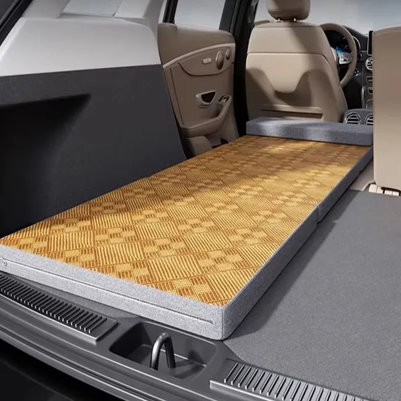 Car Camping Folding Bed Non Inflatable Travel Rear Sleeping Pad Extension Board With Pillow Office Rest Mat ﻿Vehicle Supplies