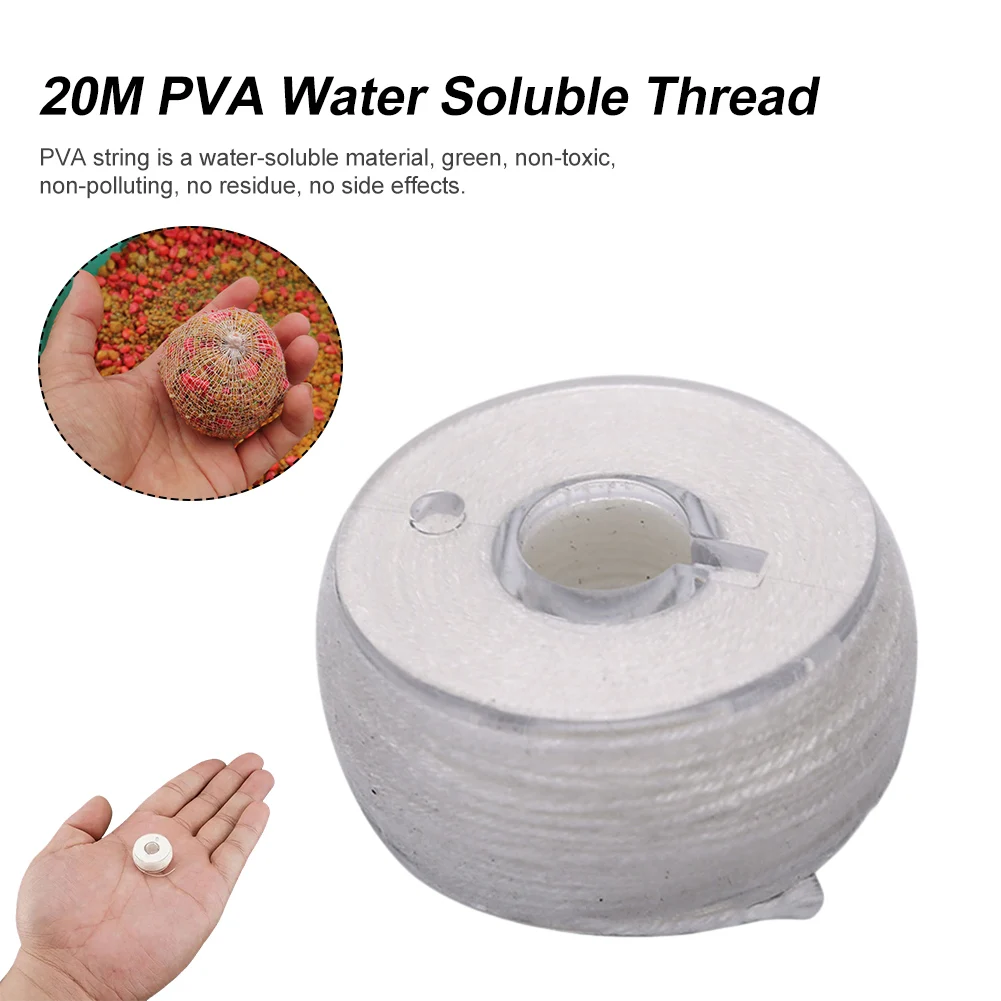 

20m/Roll Water Soluble PVA String Carp Fishing 8-Strand Braided Sink Line PVA Thread Boilie Carp Bait Rig Tackle Accessories