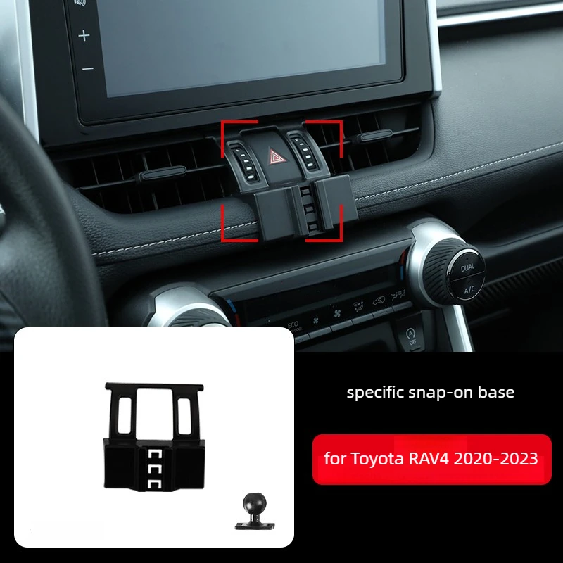 Toyota RAV4 2020-2023 용 특수 자동차 전화 홀더 고정 브래킷 베이스 마그네틱 스탠드 접이식 미니 중력 홀더