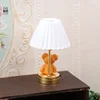 1:12 Dollhouse Miniature LED Light Cute Bear Table Lamp Home Lighting Model Furniture Decor Toy Doll House Accessories 5