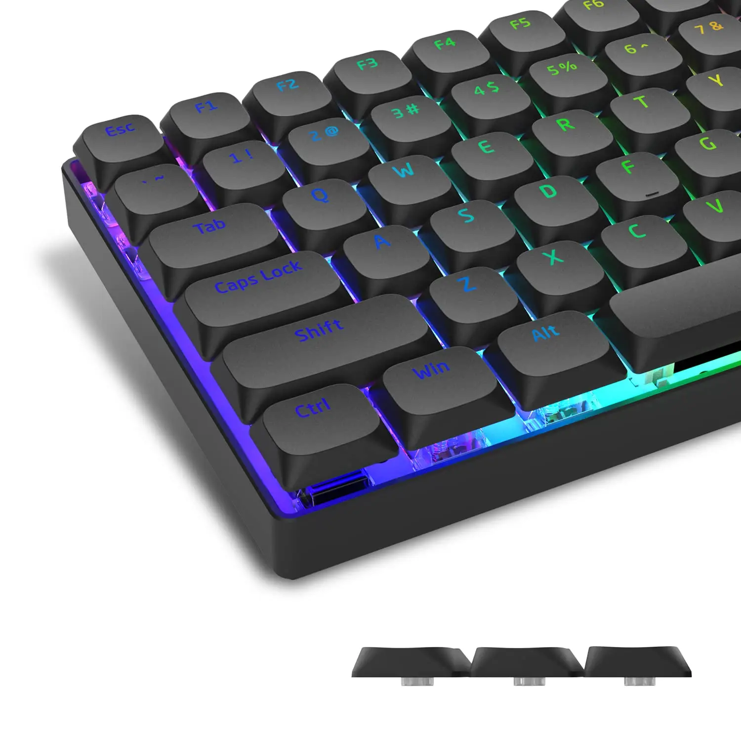 プチカスタムキーボード 60% 61Key PBTキャップ RGB バックライト Sk61-2pudding キーボード RGB バックライトダブル射出プロセス