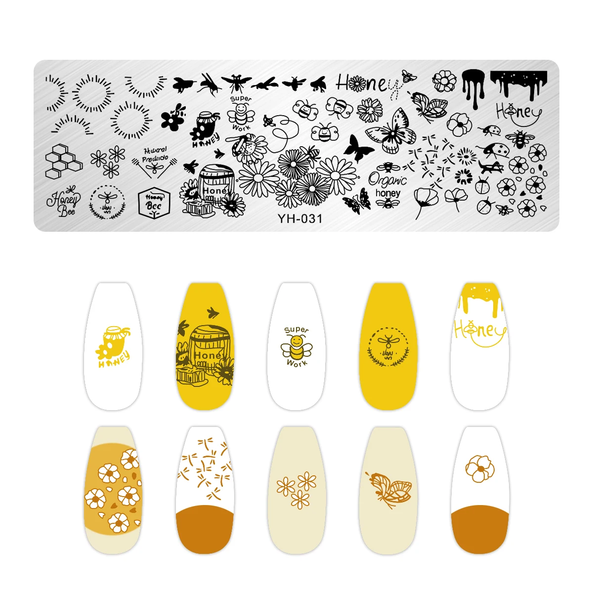 Daisy Flower Nail Stamping Plates Valentine's Day Halloween Love Heart Printing Manicuring Art Stamp Templates Nail Art Tool 4