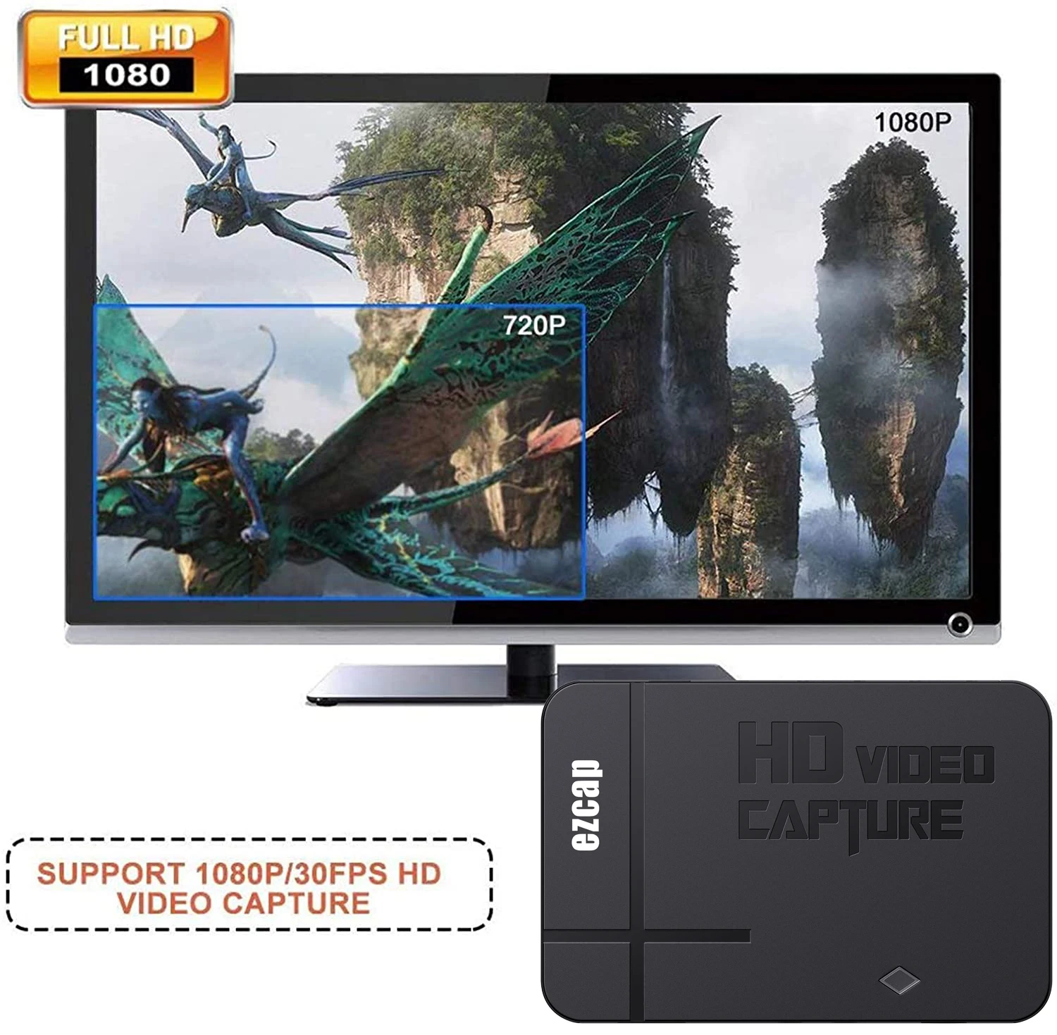 Carte de capture vidéo HDMI, Vers Usb 2.0, Xbox One Ps4 Wii U Nintendo  Switch Pc Enregistreur vidéo audio