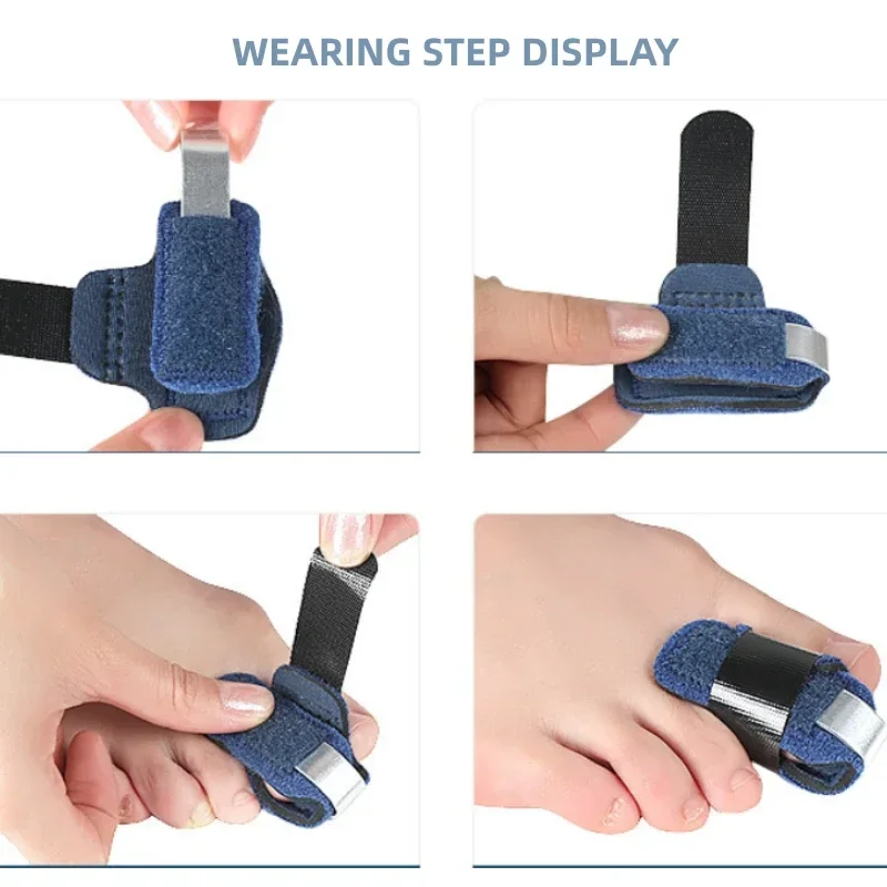1Pcs Toe Splint Straightener Hammer Separator Corrector Crooked Fingers Claw Stabilizer Support Feet Care Corrector Pain Relief