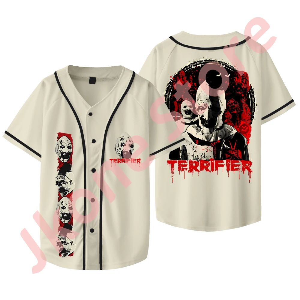 Terrifier Kill T-shirts Halloween Horror Movie Merch Baseball Jacket Cosplay Women Men Fashion Casual Short Sleeve 4