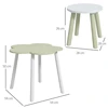 Children's Table and Chair Table with 2 Chairs for Children 2-5 Years with Flower Shaped Table Ø59x50 cm and Chairs Ø28x26 cm 3