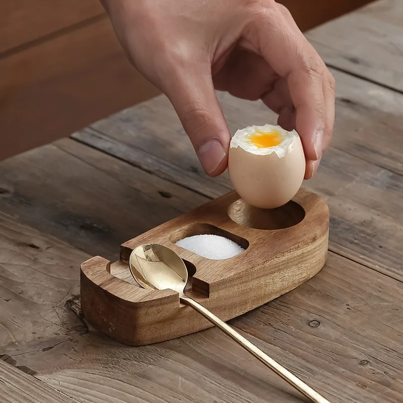 The New Chinese Style Wooden Egg Tray Is Simple, Convenient, and Exquisite, Suitable for Restaurant Tableware and Supplies