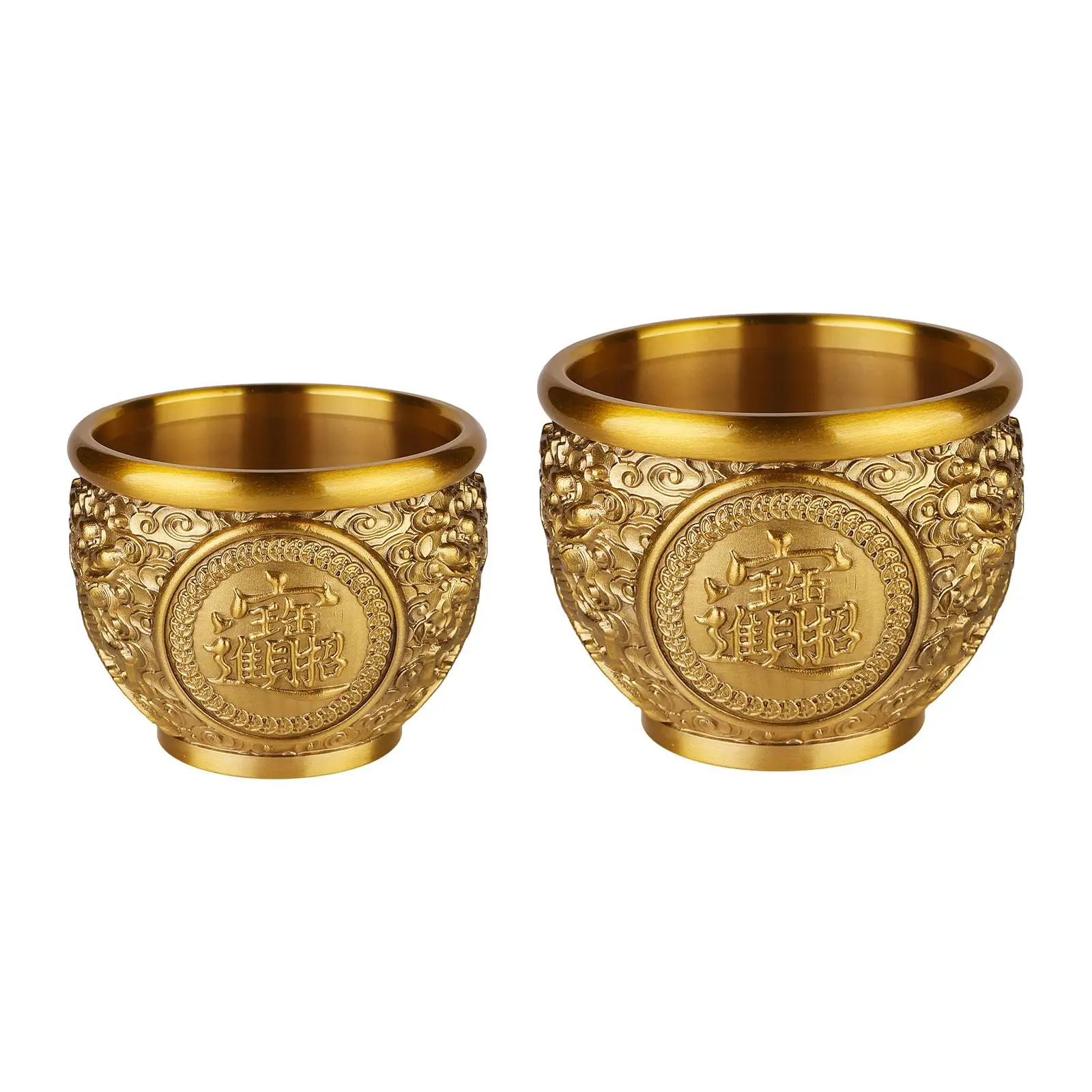 Copper Fortune Bowl Chinese Cornucopia Bowl Ornament Treasure Basin Desktop