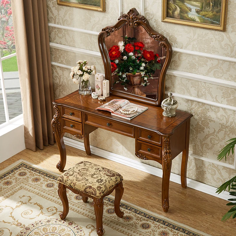 

Modern Simple Dressing Table Cheap Classic Women Bedroom Dressing Table Mirror Wooden Toaletka Living Room Sets Furniture