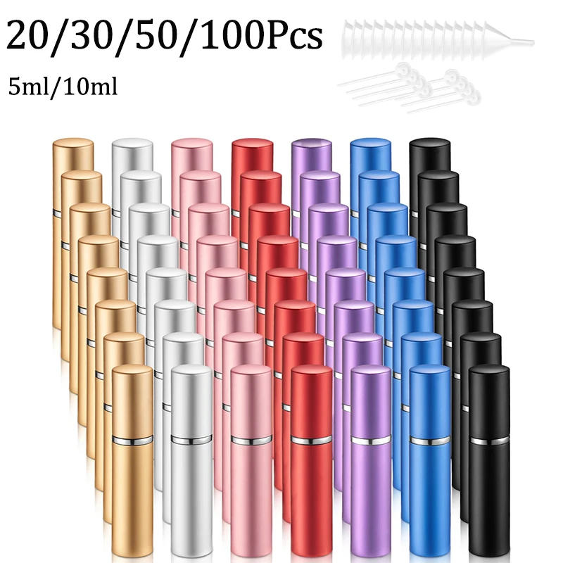 Travel Refillable Perfume Spray Bottle Atomizer 20-100Pcs 5/10ml Aluminum Portable Empty Fragrance Atomizer perfume bottle,perfume atomizer,refillable bottles,perfume spray bottle