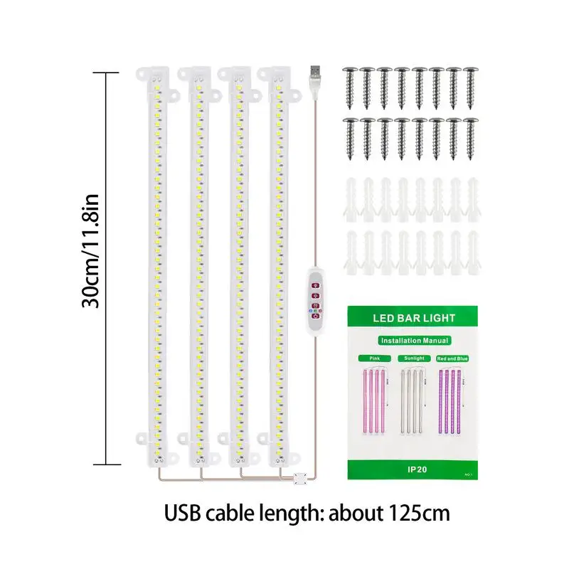 30cm LED Grow Light 3 Modes USB 5V Timer Lamp Plant Dimmable Sunlight LED Lamp Phytolamps Indoor Hydroponics Growing Lamps