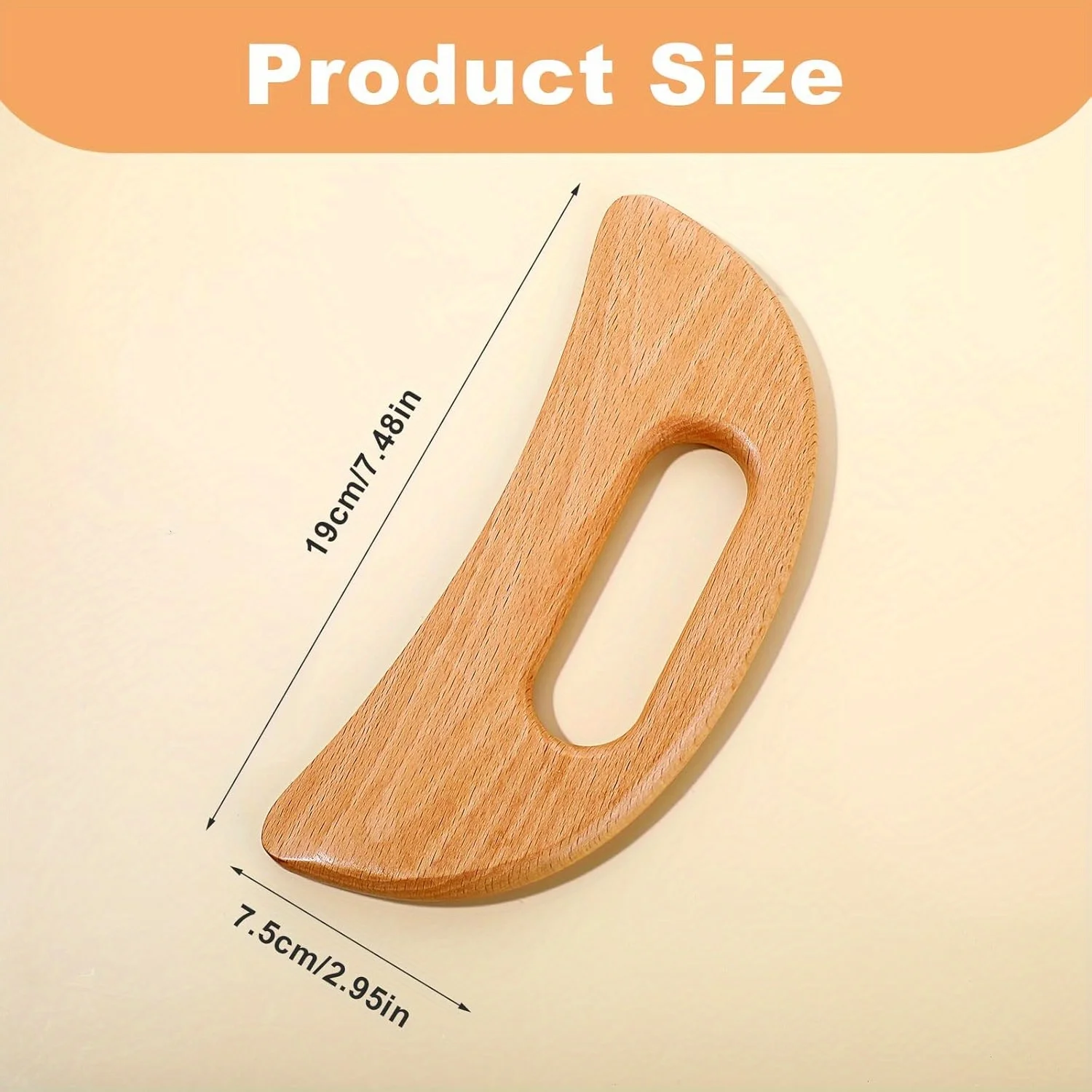 2PCS Lymphatic Drainage Massager Wooden Gua Sha Tool for Body Massage Scraper for Anti Cellulite Body Gua Sha Paddle