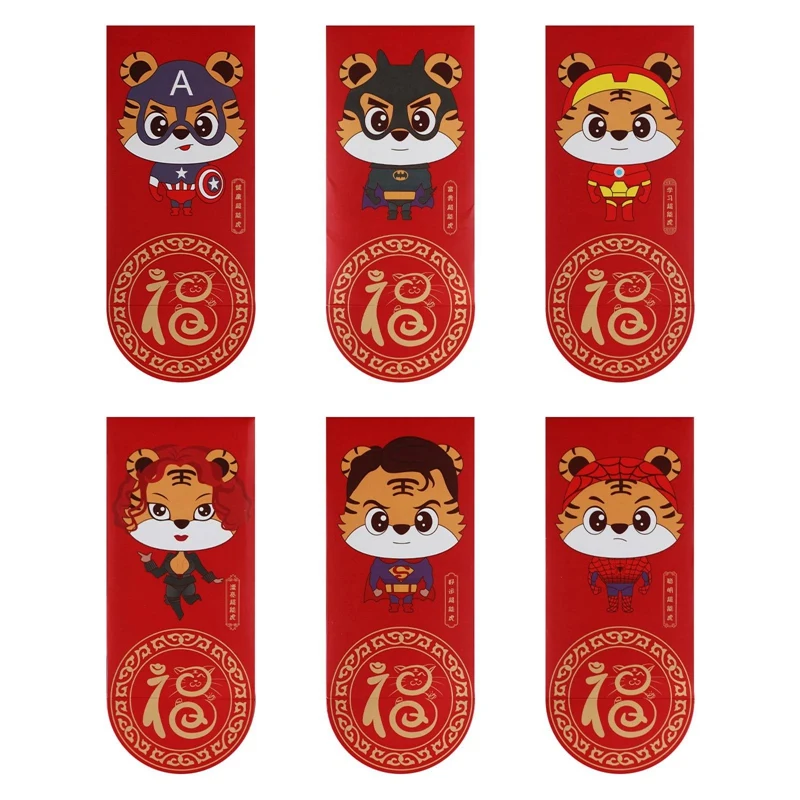 

NEW-36 Pcs Chinese Red Envelopes Year Of The Tiger Lucky Money Packets Hong Bao For 2022 Spring Festival Birthday Supplies