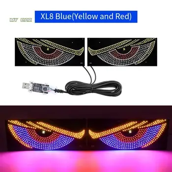 Display a LED Occhi del diavolo Pannello pixel a matrice luminosa Luce decorativa per auto fredda Lampeggiante Lampada multimodale Camion Luce dell'occhio del diavolo