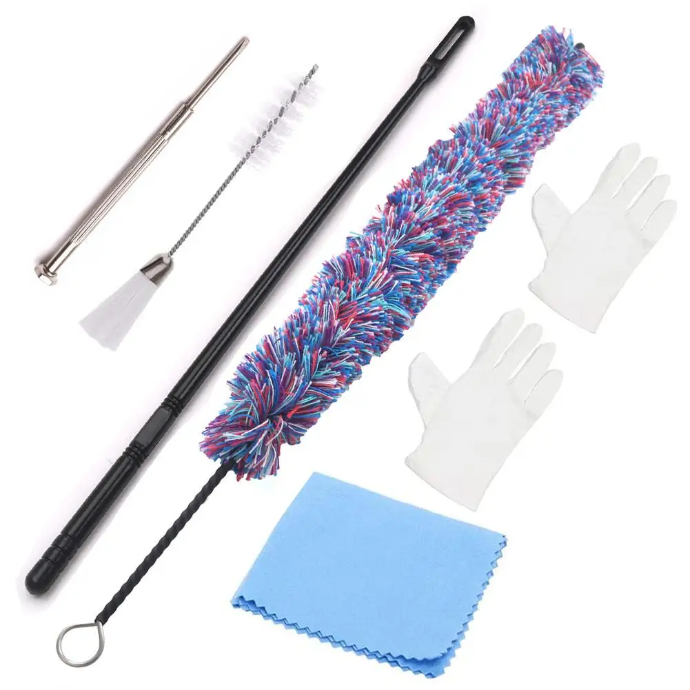 

7pcs Saxophone Cleaning Kit Cleaning Brush Adjustment Wrench Gloves Clarinet Flute Cleaning Care Tool