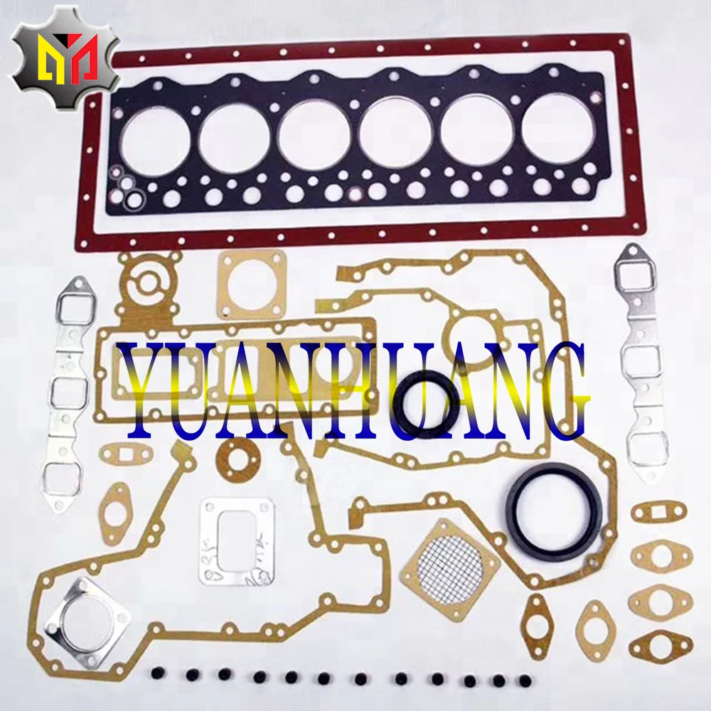 

6D105 S6D105 Engine Full Gasket Kit Overhual Set For Komatsu PC200-3 PC220-3 PC200-1 Excavator Tractor Cylinder Head