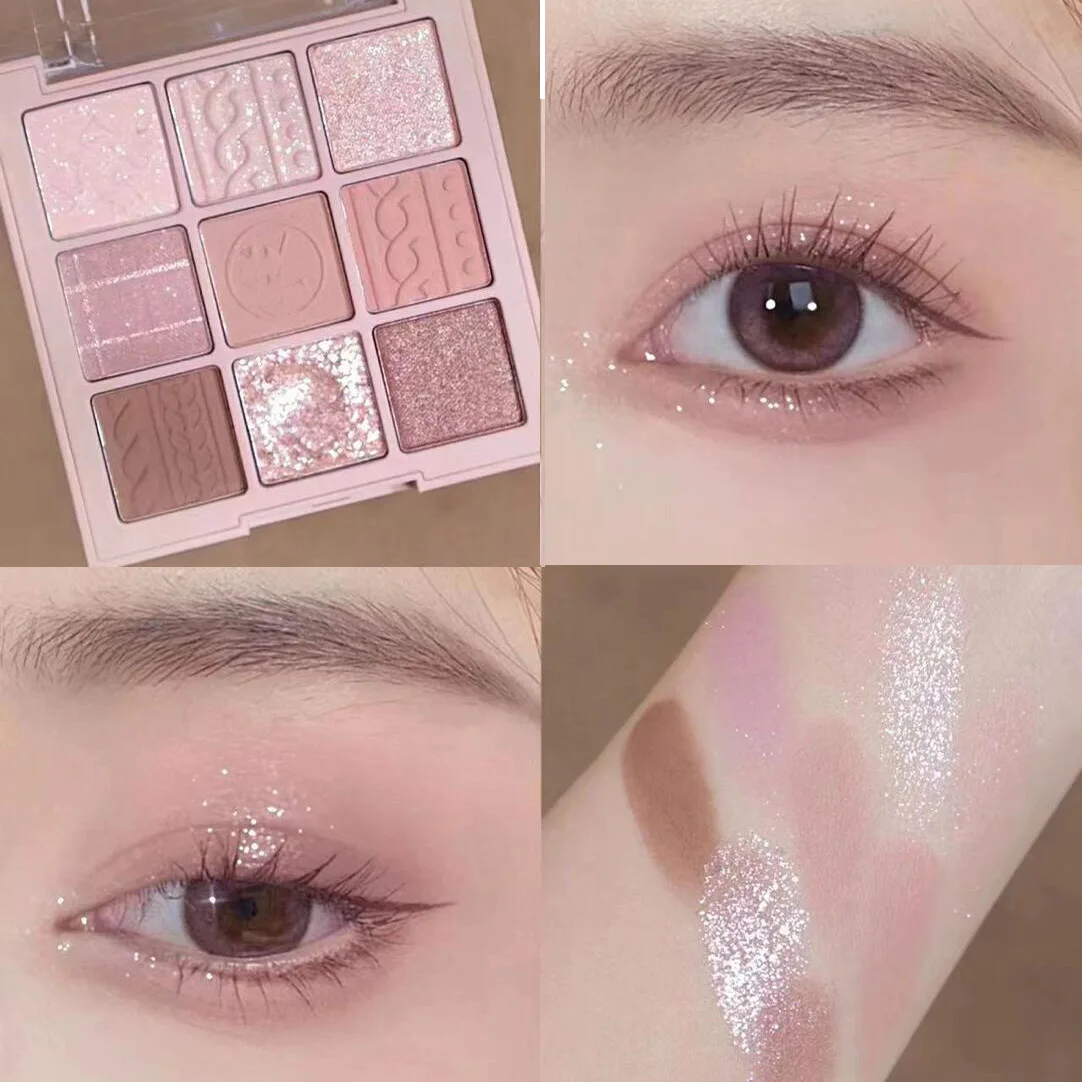 9 Color Glitter Sequin Eyeshadow Palette Christmas Halloween Snowflake Eye Shadow Palette Matte Glitter Shiny Eye Pigment Makeup 3