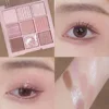 9 Color Glitter Sequin Eyeshadow Palette Christmas Halloween Snowflake Eye Shadow Palette Matte Glitter Shiny Eye Pigment Makeup 3