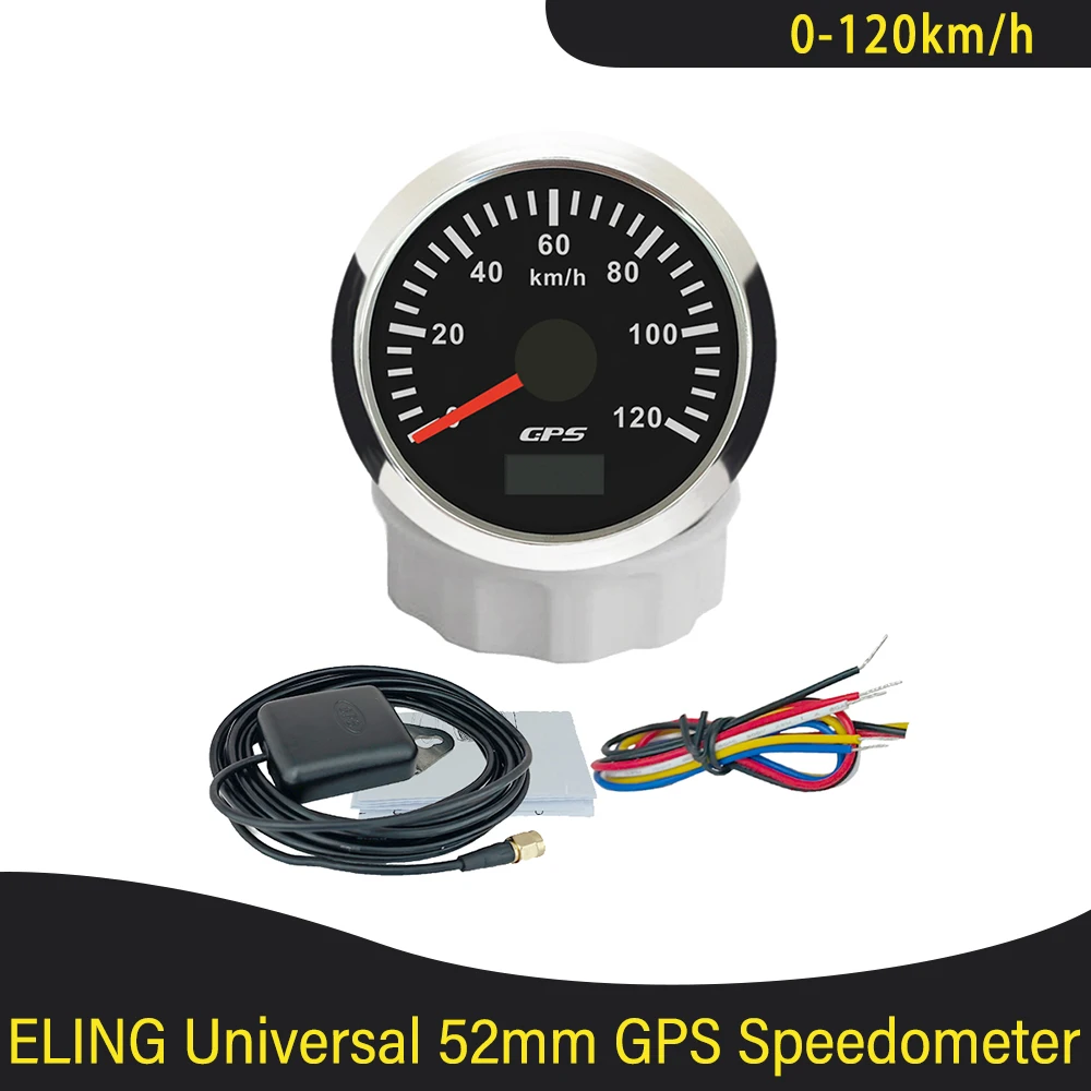 Compteur GPS 85 Mm 0-200 Km/h + Tachymètre 8000 Tr/min ELING – Pour Voiture & Moto – Rétroéclairage, Alarme Vitesse