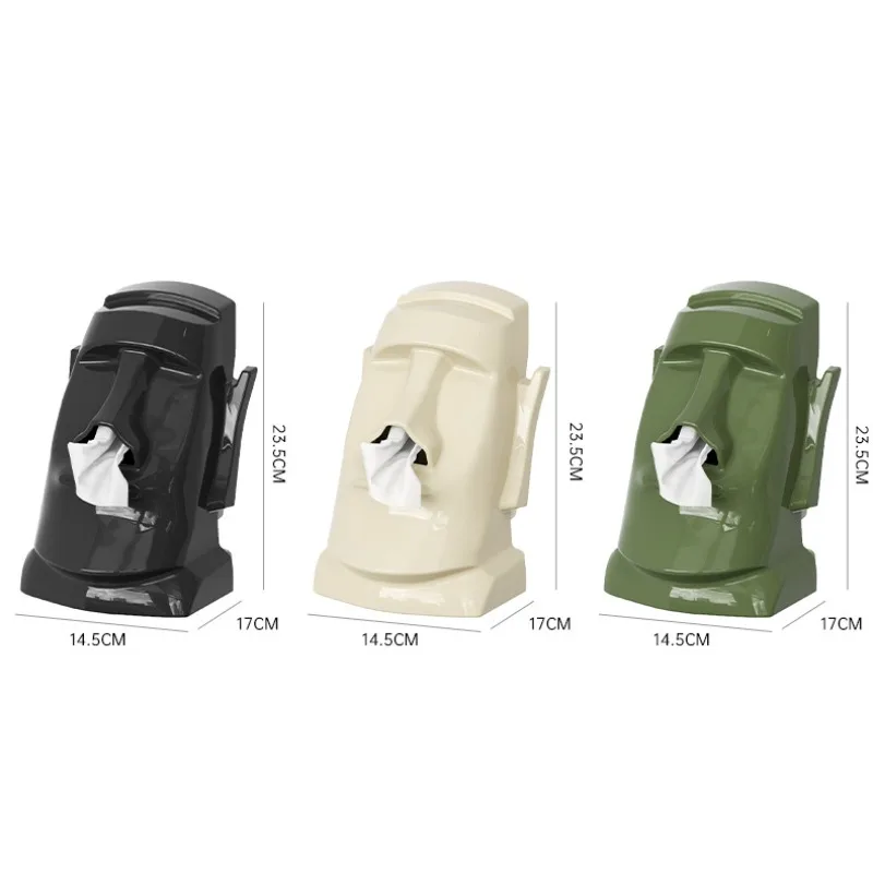 Creative Stone Statue Portrait Plastic Tissue Box Home Multifunctional Headset Stand Living Room Bedroom Extractable Tissue Box 6