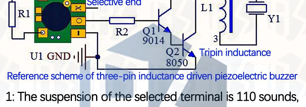 10 Stück 110/119/120 Drei-Ton-Optionen Einbruchmeldeanlage Chip IC Sprachmodul Musik Integrierter Schaltkreis C002 – Detail 6