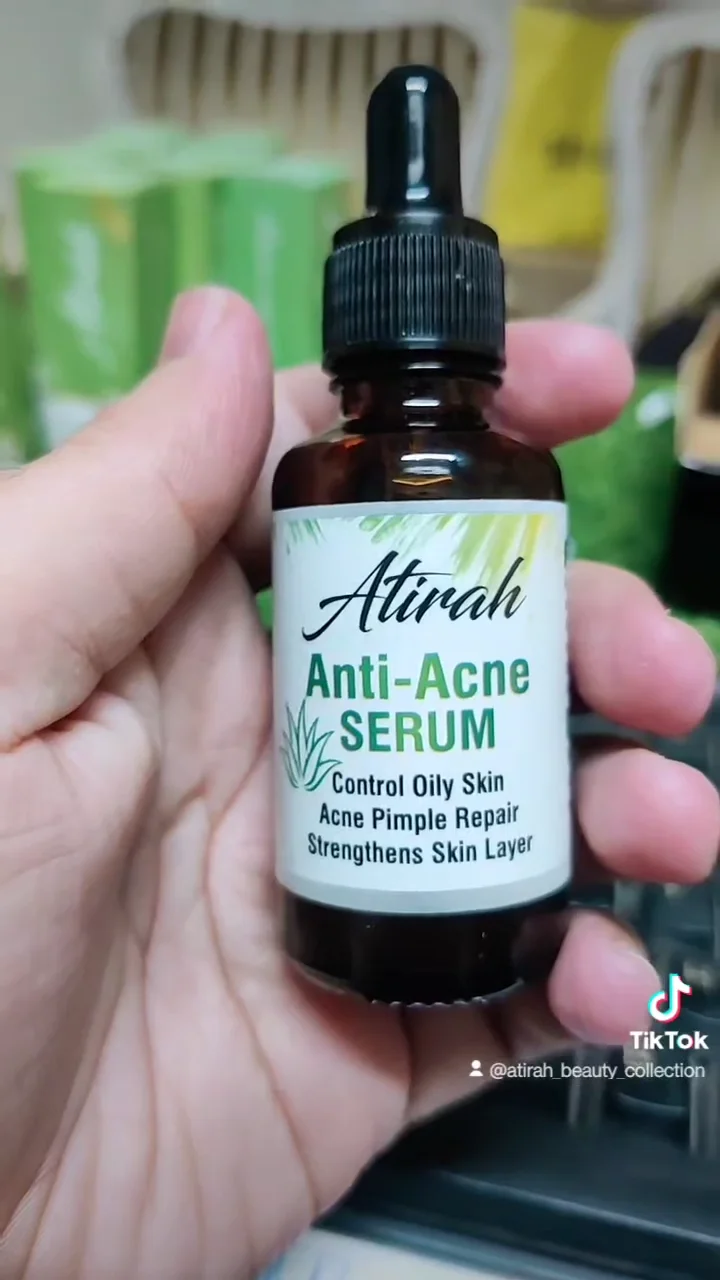 Atirah Anti-Acne Serum | Vitamin C + E | Oily Skin Control | Acne & Pimple Repair | Skin Strengthening & Hydration | Blemish-Free & Glowing Skin | 30ML