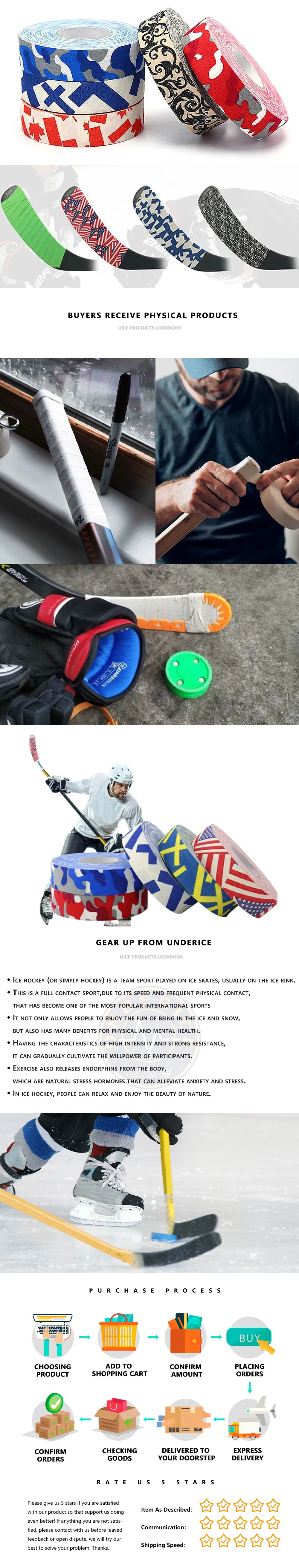 Description Picture 4 of itemIce Hockey Tape Cloth Field Tape Hockey Stick Tape Sport Safety Cotton Multipurpose Hockey Grip