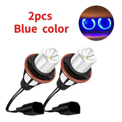 Bright White LED Angel Eyes Marker Lights - 2PCS Set (2 pcs Blue)