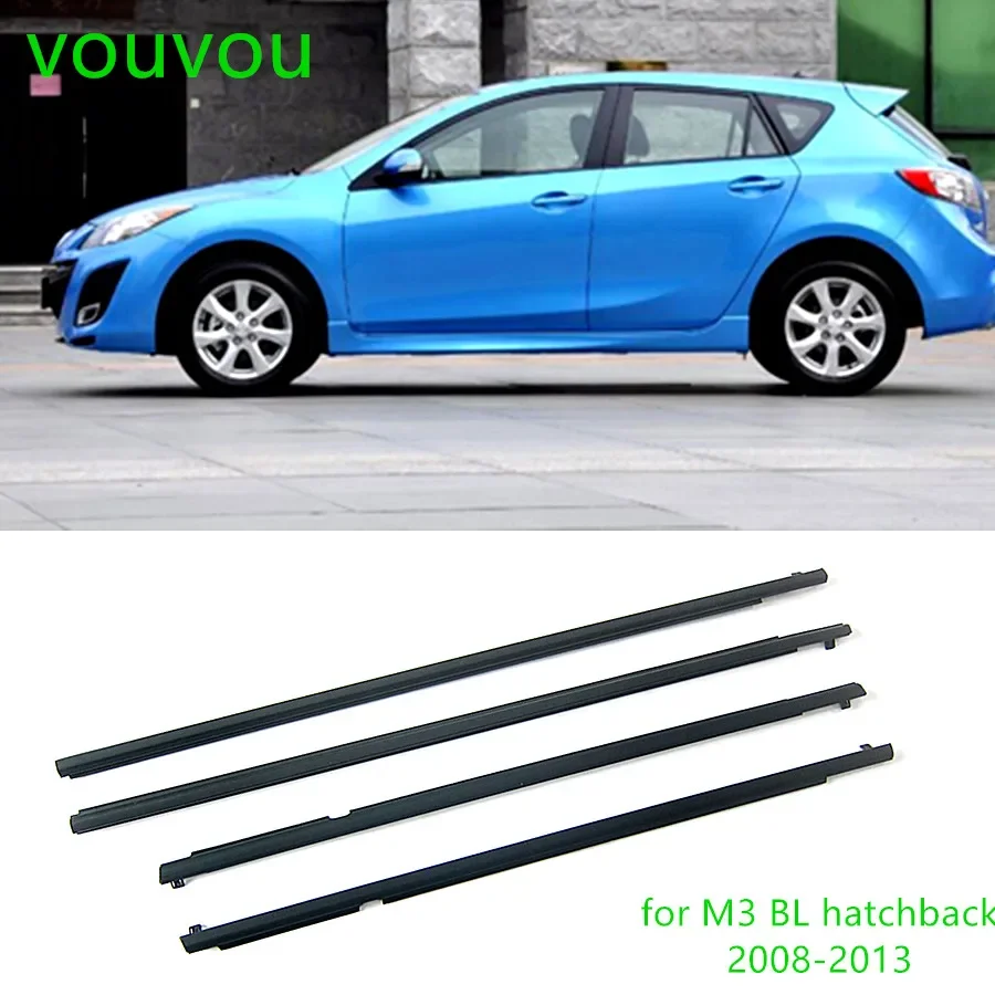 Car accessories body parts 50-640A outer door glass window tape for Mazda 3 2008-2013 BL 5 door hatchback