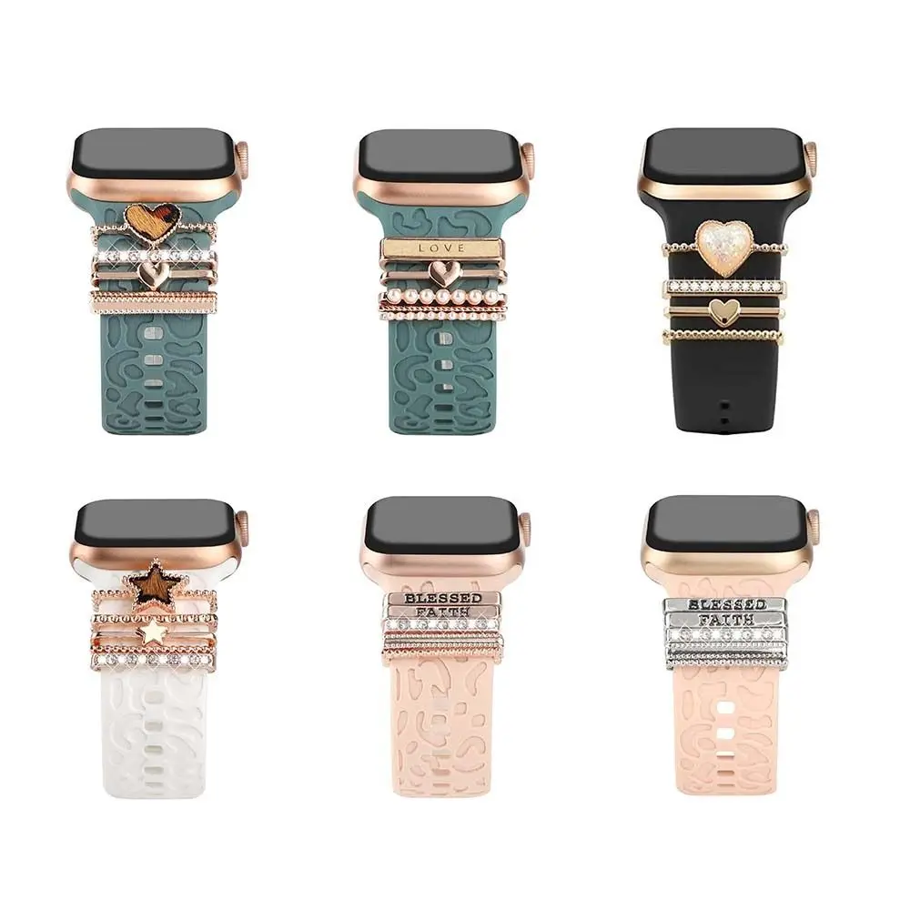 

Bracelet Watch Band Ornament Fashion Brooch Metal Decorative Ring Diamond Wristbelt Charms for iwatch Strap Accessories