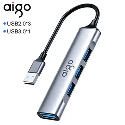 Aigo USB - A 4 - in - 1 Portable Aluminum Hub Docking Station (USB HUB)