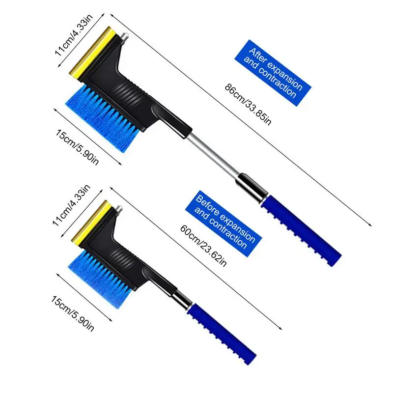 Univerzális autó Havazik ásó ecsettel Innovatív Design Rezisztens Szélvédőüveg tisztító Kaparás Munkaeszköz Levehető snows mossa szerszámok