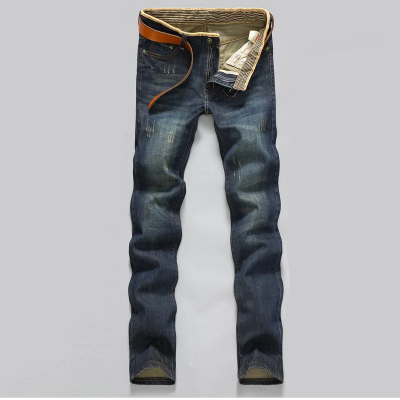 2025 jeans casuais homens de negócios jeans retos estiramento calças jeans fino ajuste clássico cowboys jovem jeans