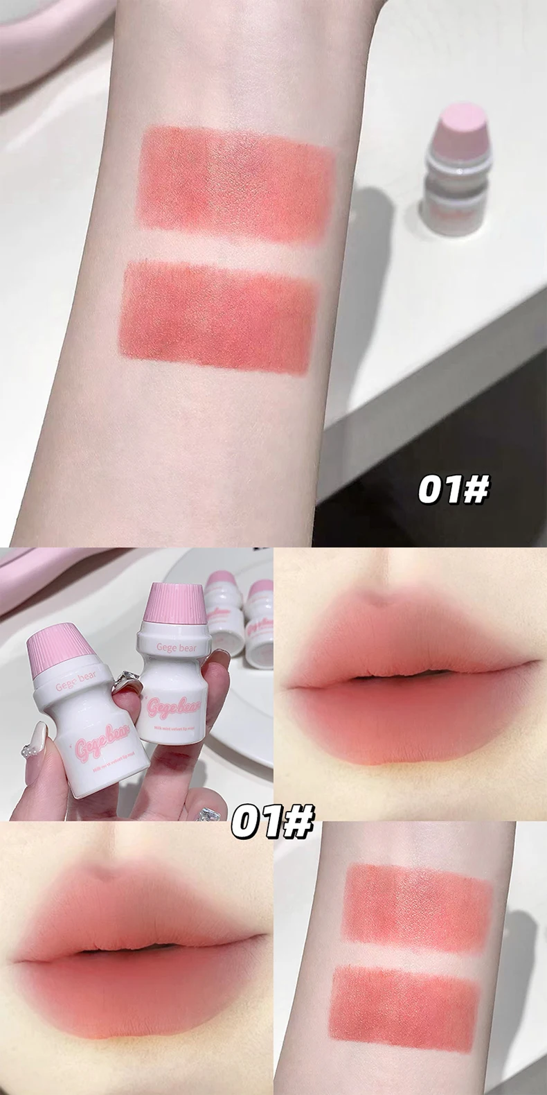 Description Picture 6 of itemSoft Mist Matte Pink Lip Gloss Waterproof Non-Stick Cup Lip Mud Sexy Red Brown Lip Glaze Not Fade Liquid Lipstick Korean Makeup