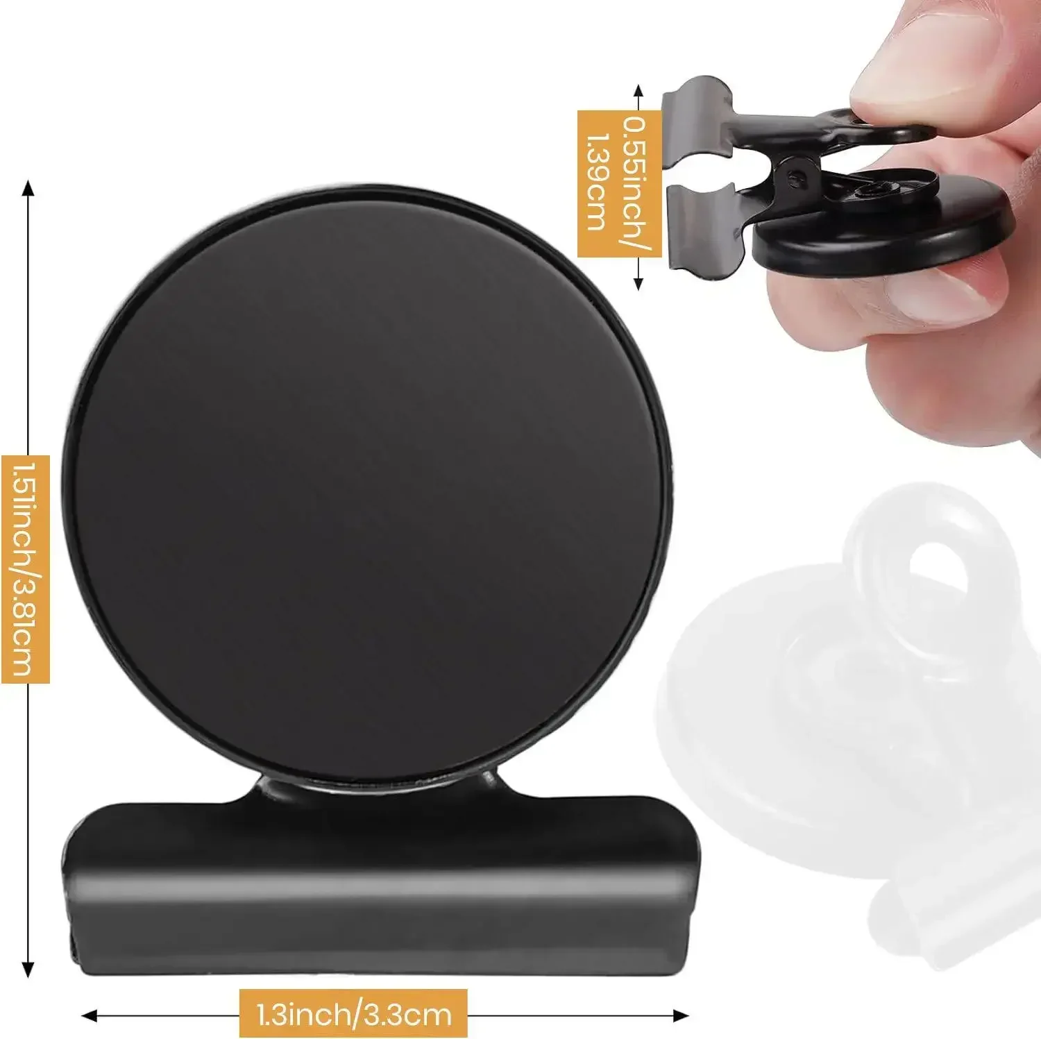 Side view of a magnetic bulldog clip showing its sturdy build