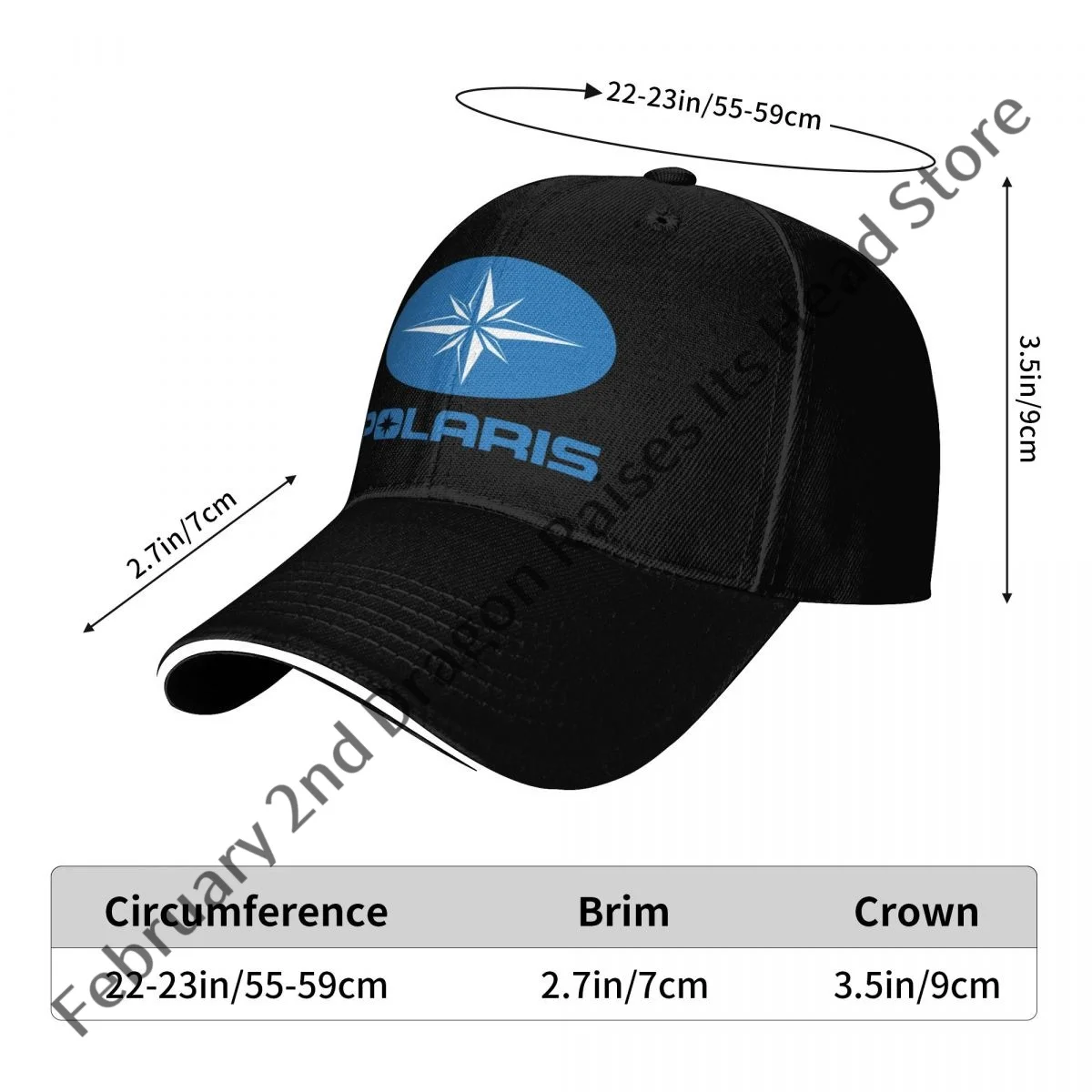 Polaris Funny Baseball Men Polyester Hats Adjustable Hat Universal Casual Cap Truck driver Hat