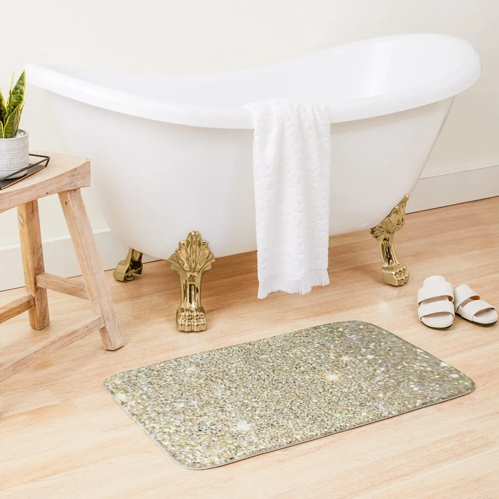 

Golden Color Pattern Bath Mat Bathroom Utensils Carpet For Bathroom Non-Slip Pad Bathroom Absorbent Quick Dry For Toilet Mat