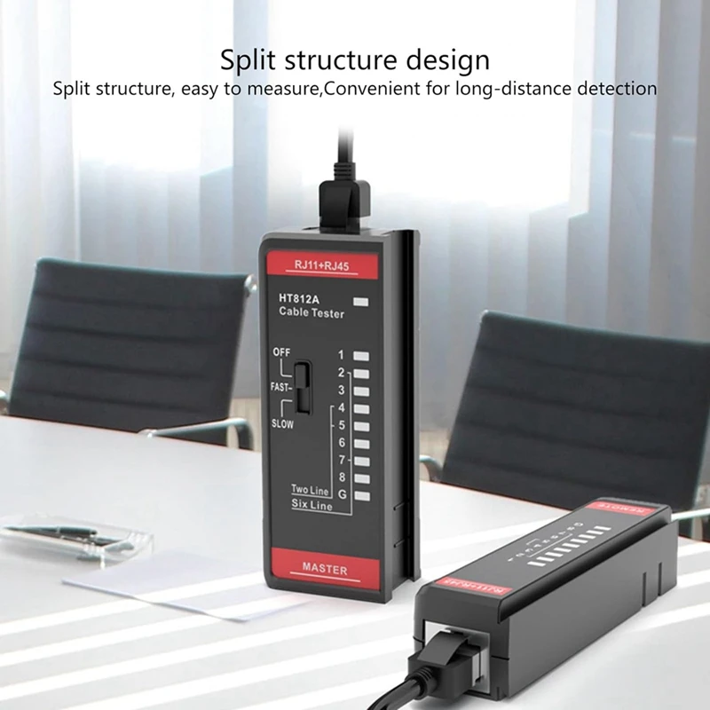Wire Telephone Line Test Meter HT812A Cable Tester Line Finder RJ11 RJ45 Cable Toner Finder Tooln01r
