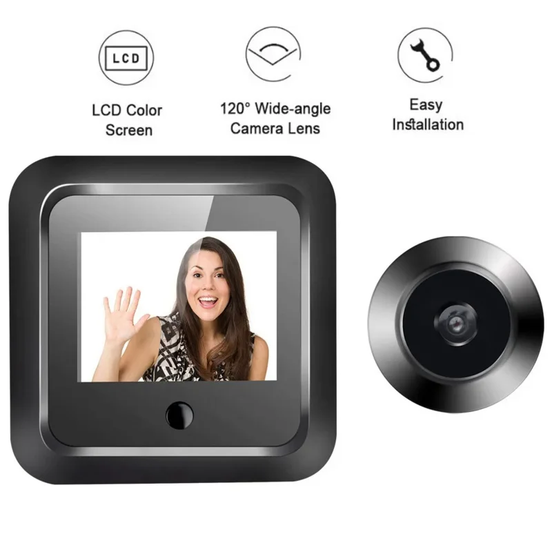 camera-smart-digital-door-viewer-monitor-de-seguranca-peephole-campainha-visual-resolucao-300000-pixels-hd-240x320-24-120-°-novo