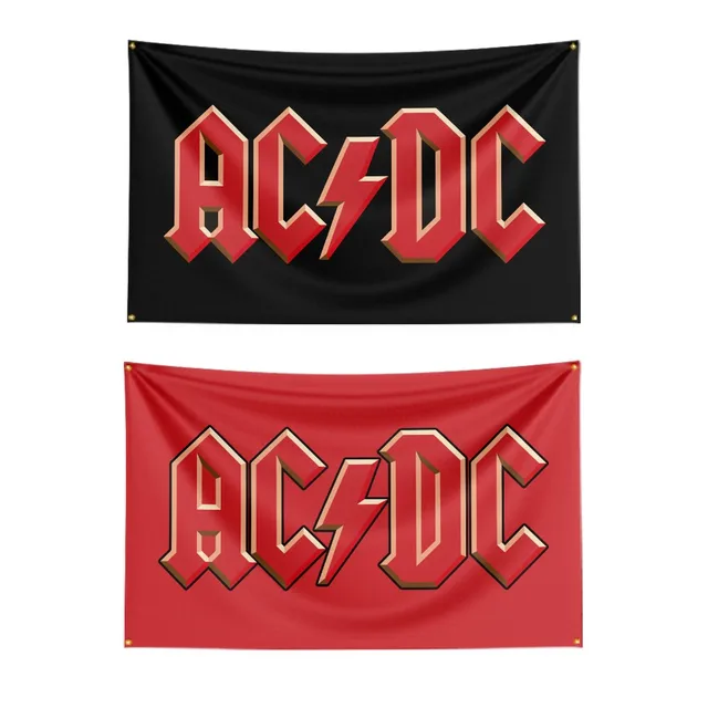 3X5 Ft Ac/Dc Sávos Zászló Poliészter Digitális Nyomtatott Acdc Szalaghirdetés