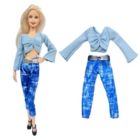 Ensemble de vêtements décontractés officiels NK pour poupée de 11,5 pouces, tenue de princesse avec manteau en peluche bleu, robe 1/6, costume de mode 1/6, cadeau JJ 5